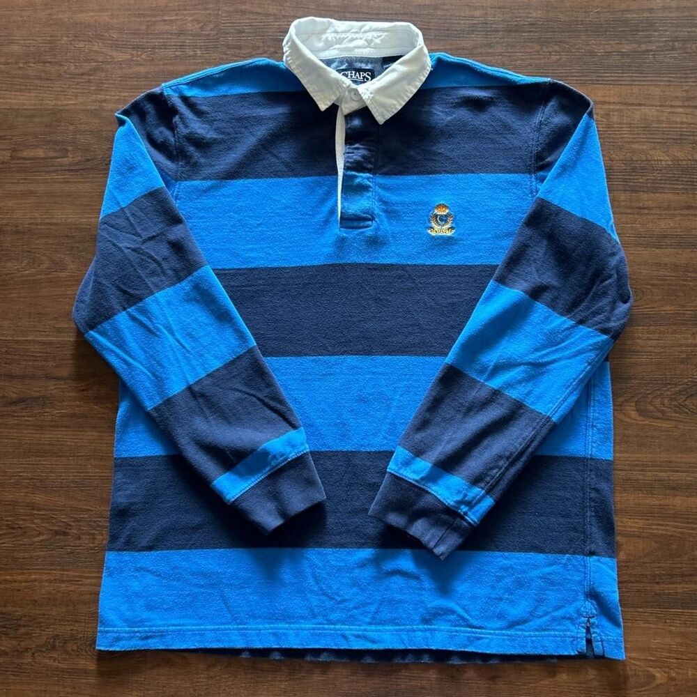 Chaps Men's Blue and Navy Polo-shirts